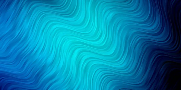 Темный Синий Векторный Фон Кривыми Иллюстрация Полутоновом Стиле Градиентными Кривыми — стоковый вектор