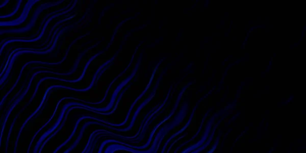 Sötét Kék Vektor Háttér Hajlított Vonalak Színes Absztrakt Illusztráció Gradiens — Stock Vector