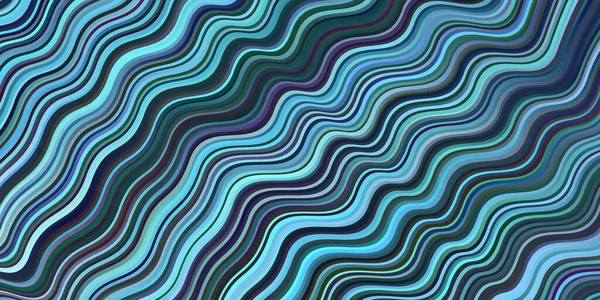 Eğri çizgileri olan koyu mavi vektör arkaplan. Eğilimli zarif, parlak bir çizim. İş tasarımınız için soyut biçim.