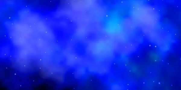 Dark Blue Vector Template Neon Stars — Stock Vector