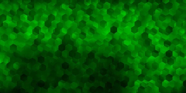 Tmavě Zelené Vektorové Pozadí Šestihrannými Tvary Inteligentní Design Abstraktním Stylu — Stockový vektor