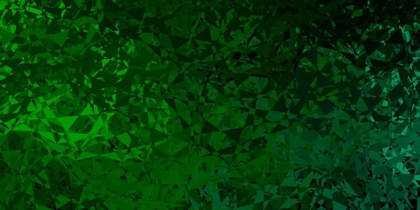 Textura Vetorial Verde Escura Com Triângulos Aleatórios Ilustração Material Web — Vetor de Stock