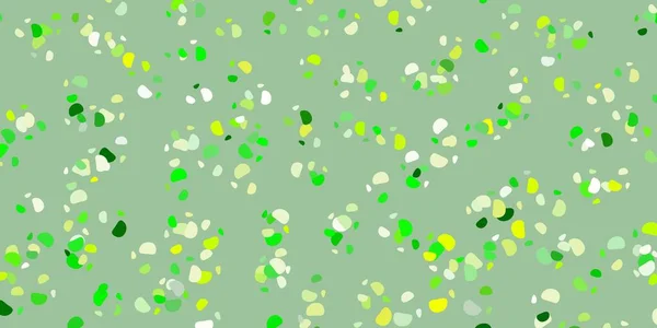 Светло Зеленый Желтый Векторный Рисунок Цветами Простой Дизайн Абстрактном Стиле — стоковый вектор