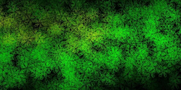 Темно Зеленая Желтая Векторная Текстура Мокрыми Линиями Красочная Абстрактная Иллюстрация — стоковый вектор