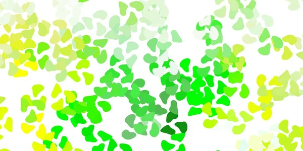 Plantilla Vectorial Verde Claro Amarillo Con Formas Abstractas Formas Abstractas — Vector de stock