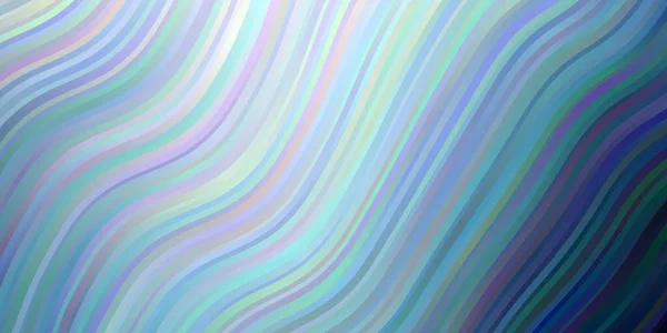 Světelný Vektorový Obrazec Blue Křivkami Abstraktní Ilustrace Gradientními Luky Šablona — Stockový vektor