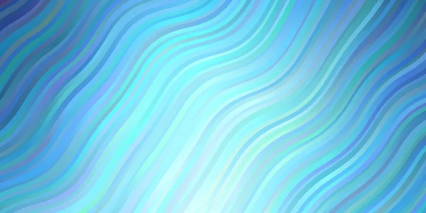 Lichtblauwe Vectorachtergrond Met Gebogen Lijnen Abstracte Illustratie Met Bandy Gradiënt — Stockvector