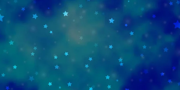 Luz Azul Vector Fondo Con Estrellas Colores — Vector de stock