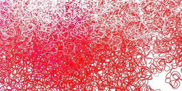Lichtroze Rode Vectorachtergrond Met Rondingen Kleurrijke Illustratie Met Gebogen Lijnen — Stockvector