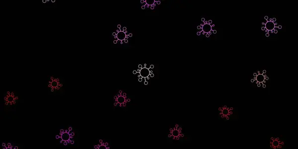 Σκούρο Ροζ Κίτρινο Διανυσματικό Πρότυπο Σημάδια Γρίπης Έξυπνη Απεικόνιση Covid — Διανυσματικό Αρχείο