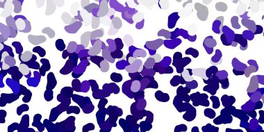 Kaotik şekilli açık mor vektör arkaplanı. Soyut tarzda, gradyan formlarda basit tasarım. Web siteniz için basit illüstrasyon.