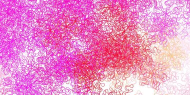 Çizgileri olan koyu mor bir vektör şablonu. Soyut ve eğri çizgilerle renkli çizimler. Web siteleri, iniş sayfaları için desen.