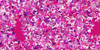 Açık mor vektör güzel kar taneleri çiçekli arkaplan. Kar taneleriyle soyut renkli çizimler. Yeni yıl tasarımı için poster ve afiş.