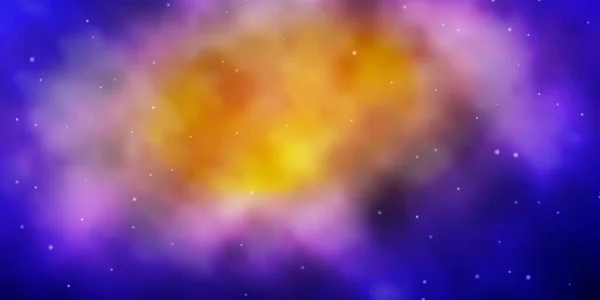 Dunkelblaues Rotes Vektormuster Mit Abstrakten Sternen — Stockvektor