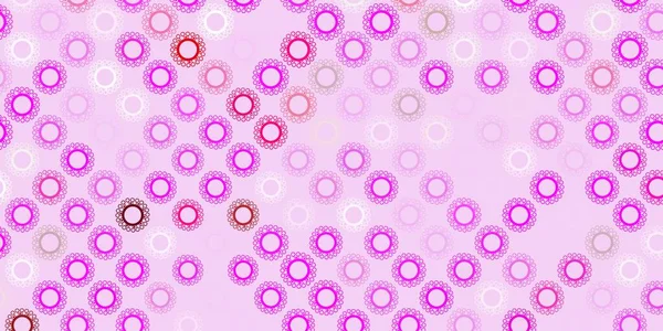 Темно Фиолетовый Розовый Векторный Шаблон Знаками Гриппа Абстрактная Иллюстрация Биологическими — стоковый вектор
