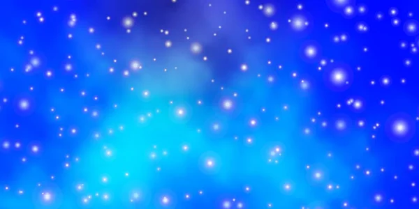 Hellblauer Gelber Vektorhintergrund Mit Bunten Sternen Bunte Illustration Abstrakten Stil — Stockvektor