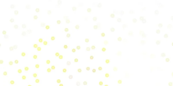Светло Красный Желтый Векторный Узор Цветками Простая Цветная Иллюстрация Абстартными — стоковый вектор