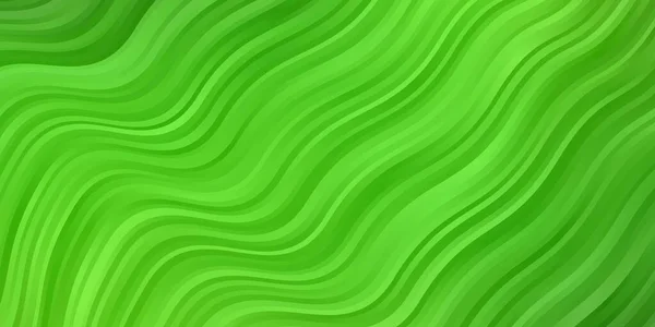 Světle Zelené Vektorové Pozadí Křivými Čarami Barevná Ilustrace Která Skládá — Stockový vektor