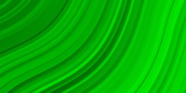 Светло Зеленая Векторная Компоновка Кривыми Абстрактная Иллюстрация Бандитскими Линиями Лучший — стоковый вектор