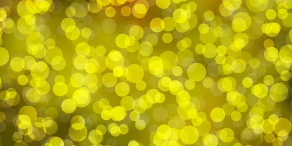 Modèle Vectoriel Vert Clair Jaune Avec Des Cercles Conception Décorative — Image vectorielle