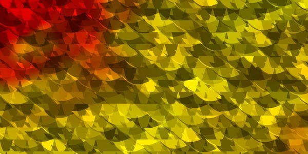 Світло Оранжевий Векторний Шаблон Кристалами Трикутниками Сучасна Абстрактна Ілюстрація Різнокольоровими — стоковий вектор