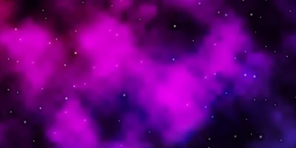 Dunkelrosa Vektormuster Mit Abstrakten Sternen Leuchtend Bunte Illustration Mit Kleinen — Stockvektor