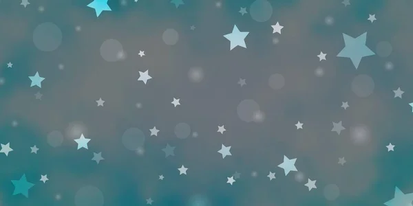 Světle Růžová Modrá Vektorová Textura Kruhy Hvězdy Abstraktní Ilustrace Barevnými — Stockový vektor
