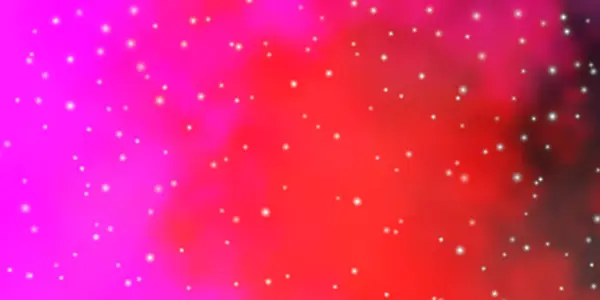 Rosa Claro Textura Vectorial Amarilla Con Hermosas Estrellas Ilustración Colorida — Vector de stock