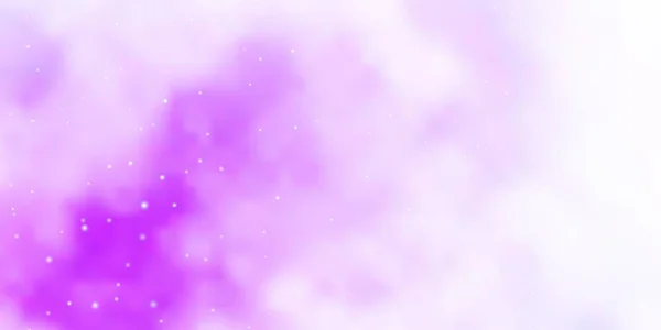 Texture Vectorielle Violet Clair Avec Belles Étoiles Illustration Colorée Brillante — Image vectorielle