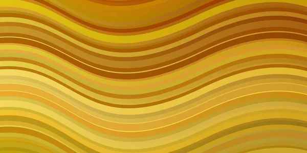 Modello Vettoriale Giallo Scuro Con Curve Illustrazione Colorata Con Linee — Vettoriale Stock