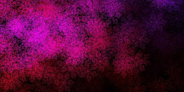 Kabarık çizgileri olan koyu pembe vektör dokusu. Gradyan eğrileri olan renkli soyut çizimler. İş broşürleri, broşürler için desen