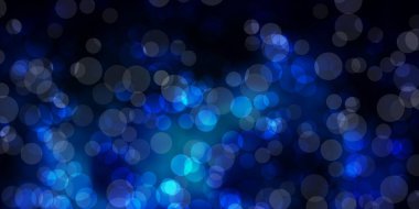 Lekeli koyu mavi vektör arkaplanı.