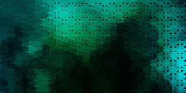 Koyu mavi, yeşil vektör geometrik çokgen tasarım. Çokgen üçgenli modern soyut çizim. Çok amaçlı uygulama tasarımı.