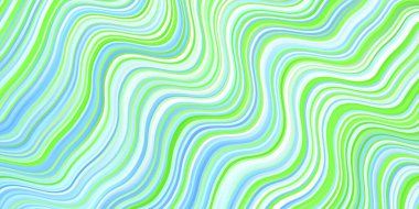 Açık mavi, fiyonklu yeşil vektör arkaplan. Eğimli yay ile soyut illüstrasyon. Reklamlar ve reklamlar için desen.