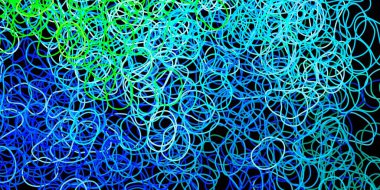 Koyu mavi, soyut şekilli yeşil vektör deseni. Soyut tarzda renkli şekilli bir illüstrasyon. İşiniz için akıllı tasarım.