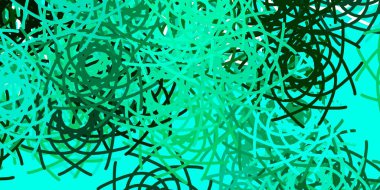 Memphis şekilli açık yeşil vektör dokusu. Soyut tarzda, gradyan formlarda basit tasarım. Cep telefonları için arka plan.