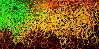 Koyu yeşil, soyut şekilli sarı vektör deseni. Soyut tarzda renkli şekilli bir illüstrasyon. Duvar kağıdı seti için zarif tasarım.