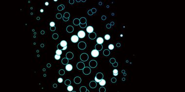 Koyu mavi, daireli yeşil vektör şablonu.