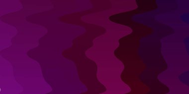 Koyu Mor, eğri çizgileri olan pembe vektör deseni.