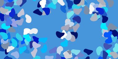 Açık mavi, kaotik şekilli yeşil vektör arkaplanı. Gradyan rastgele formlarla modern soyut illüstrasyon. İşiniz için akıllı tasarım.