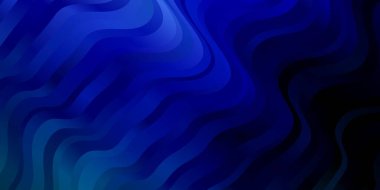 Açık Mavi, kıvrımlı çizgileri olan yeşil vektör deseni.