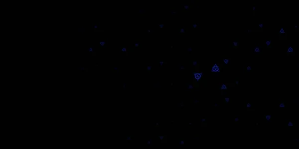 Темный Синий Вектор Искушает Эзотерическими Признаками Красочная Винтажная Иллюстрация Градиентной — стоковый вектор