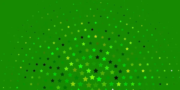 Світло Зелений Жовтий Векторний Шаблон Неоновими Зірками Сучасна Геометрична Абстрактна — стоковий вектор