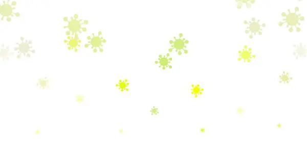 Modèle Vectoriel Vert Clair Rouge Avec Des Éléments Coronavirus Symboles — Image vectorielle