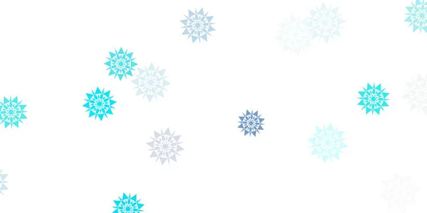 Светло Голубая Векторная Компоновка Красивыми Снежинками Градиентная Красочная Иллюстрация Элементами — стоковый вектор