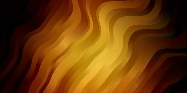 円弧を描くダークオレンジのベクトル背景 バンド勾配の線で抽象的なイラスト ウェブサイト ランディングページのパターン — ストックベクタ
