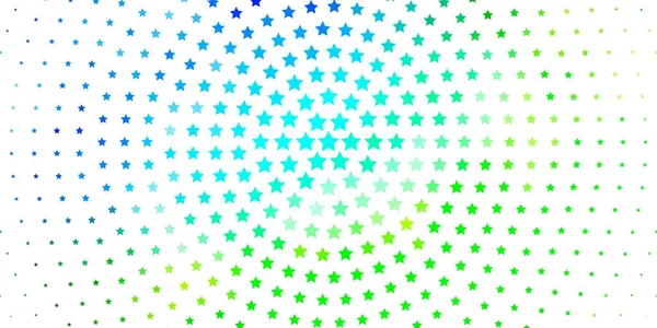 Világoskék Zöld Vektor Textúra Gyönyörű Csillagokkal — Stock Vector