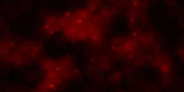 Dark Red Vector Background Circles Stars — Stock Vector