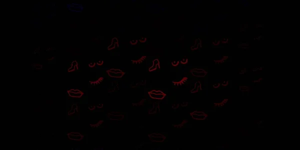 Темно Червоний Векторний Шаблон Знаками Бізнес Леді Ілюстрація Ознаками Жіночої — стоковий вектор