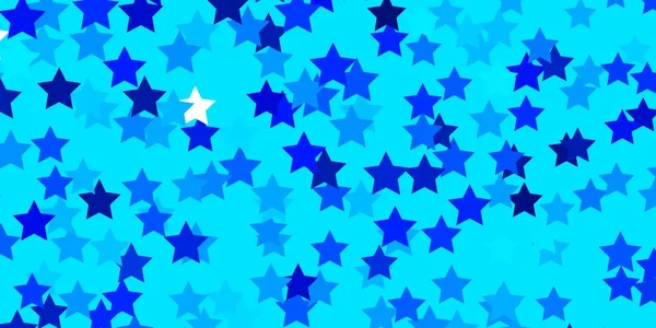 Layout Vetorial Blue Claro Com Estrelas Brilhantes —  Vetores de Stock